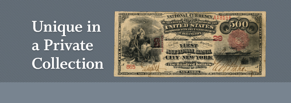$500 National Bank Notes Series of 1875.